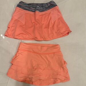 Athleta Coral and Gray Mini Skirt
